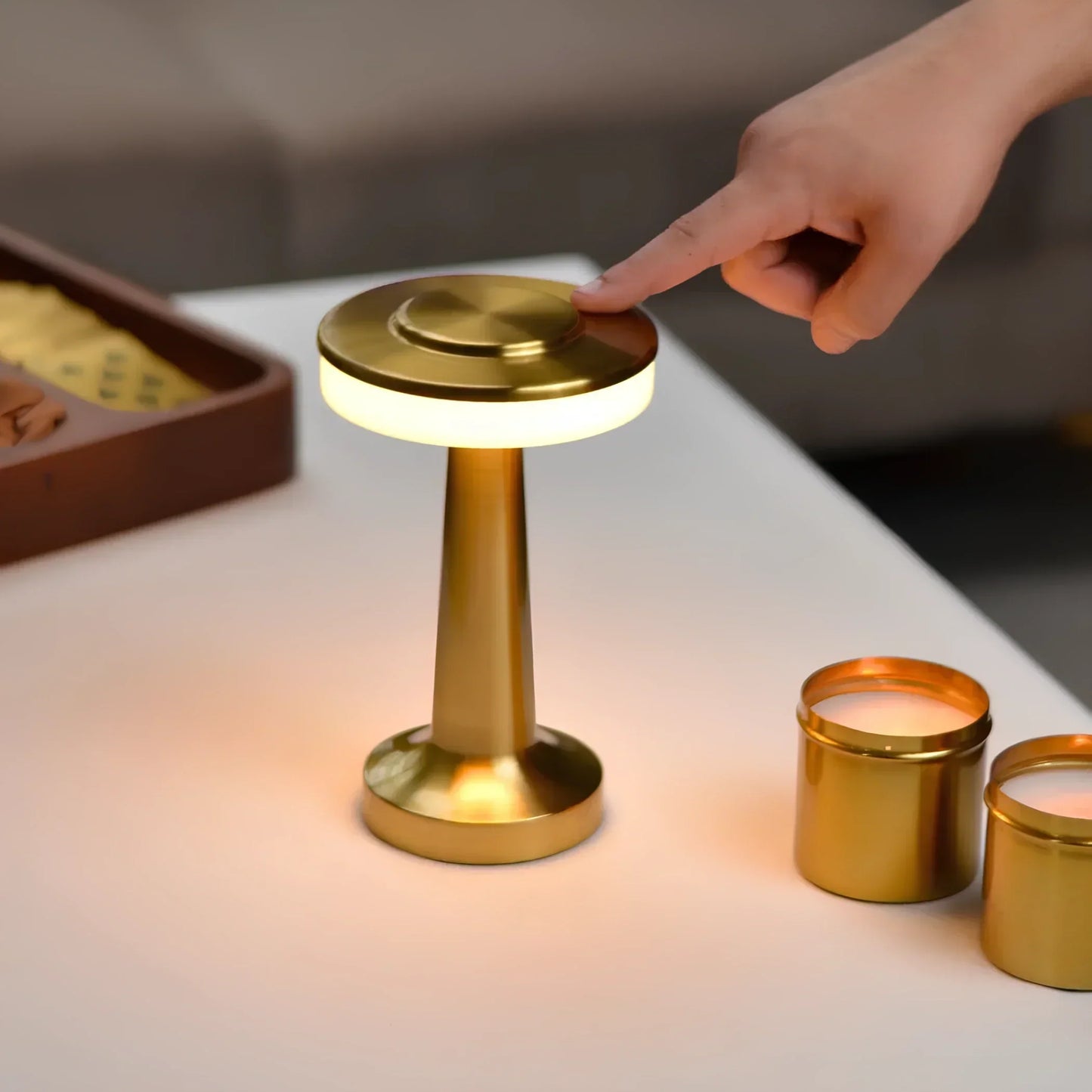 PrivilegeGlow™ Draadloze Retro Tafellamp | Dimbaar & Sfeervol