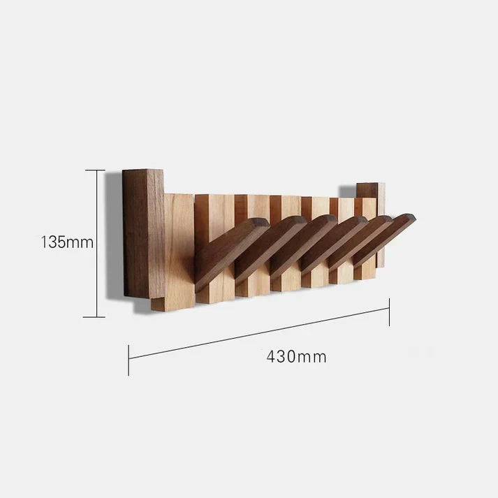 PianoStyle™ Houten Luxe Kapstok – Elegante Wandkapstok van Massief Hout
