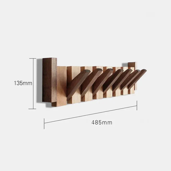 PianoStyle™ Houten Luxe Kapstok – Elegante Wandkapstok van Massief Hout
