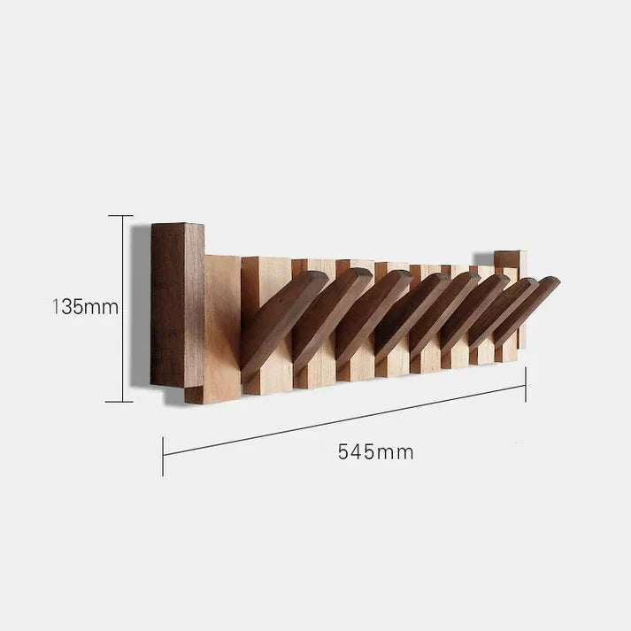 PianoStyle™ Houten Luxe Kapstok – Elegante Wandkapstok van Massief Hout