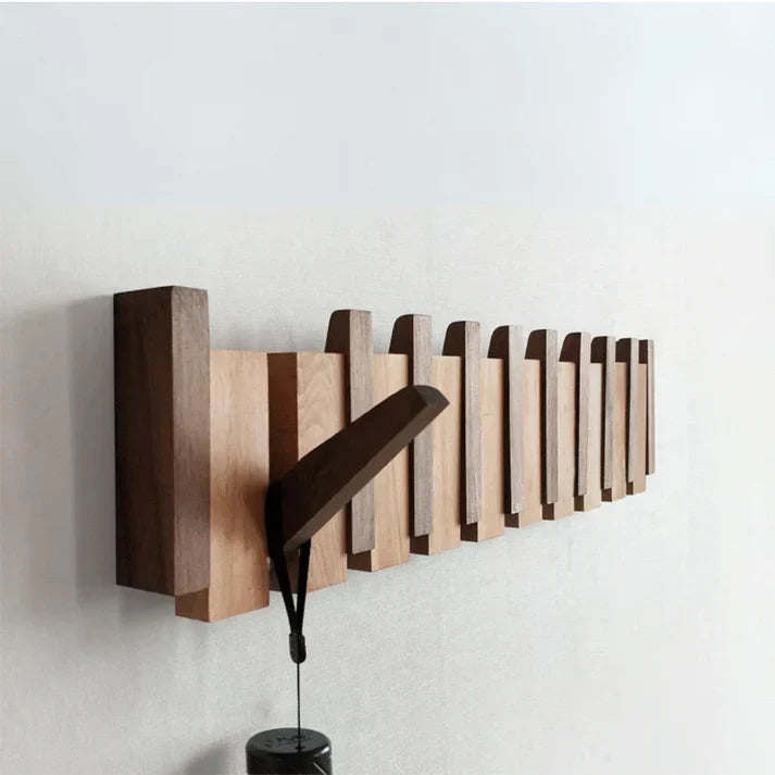 PianoStyle™ Houten Luxe Kapstok – Elegante Wandkapstok van Massief Hout
