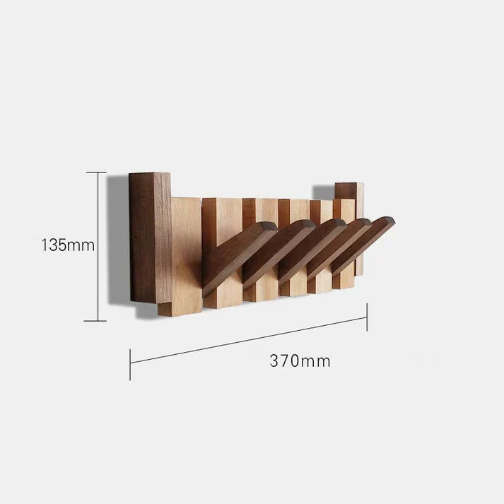 PianoStyle™ Houten Luxe Kapstok – Elegante Wandkapstok van Massief Hout