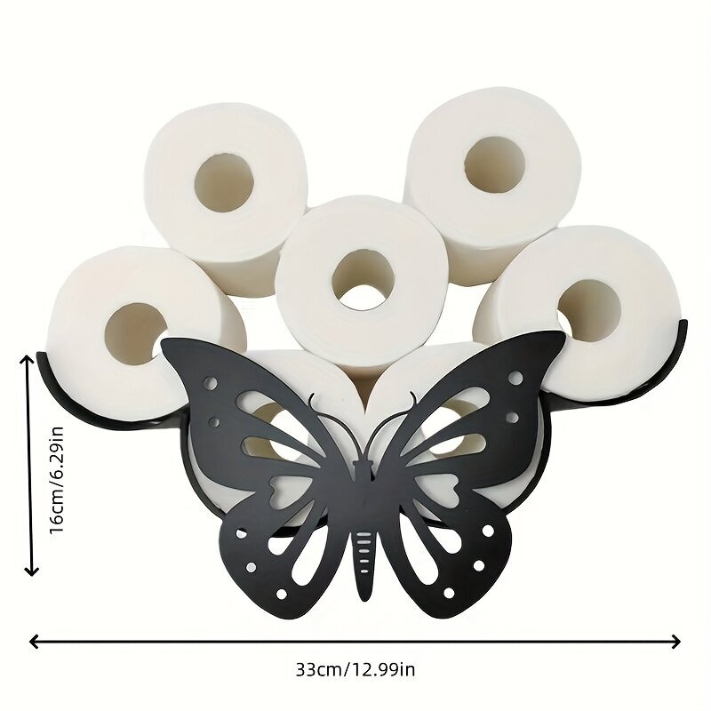 ButterflyBeau™ Vlinder Toiletrolhouder – Stijlvol & Ruimtebesparend Wandrek